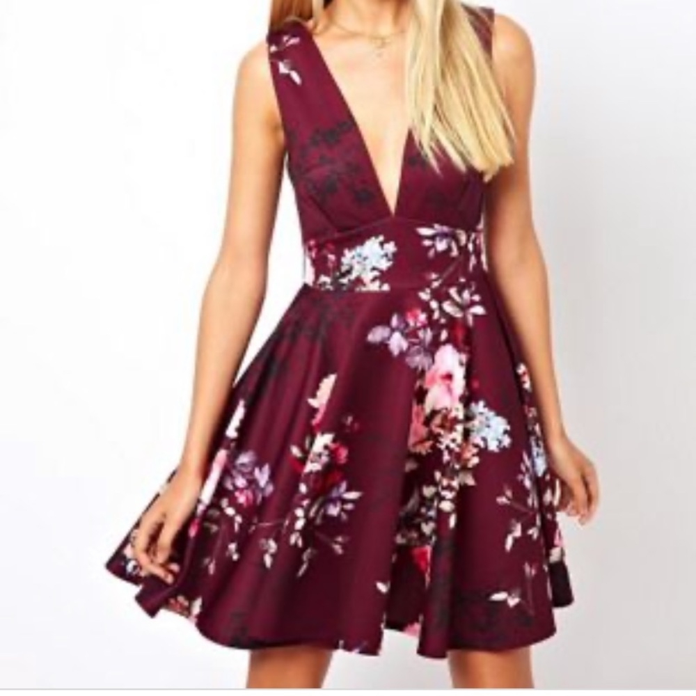 Asos watercolor skater dress
